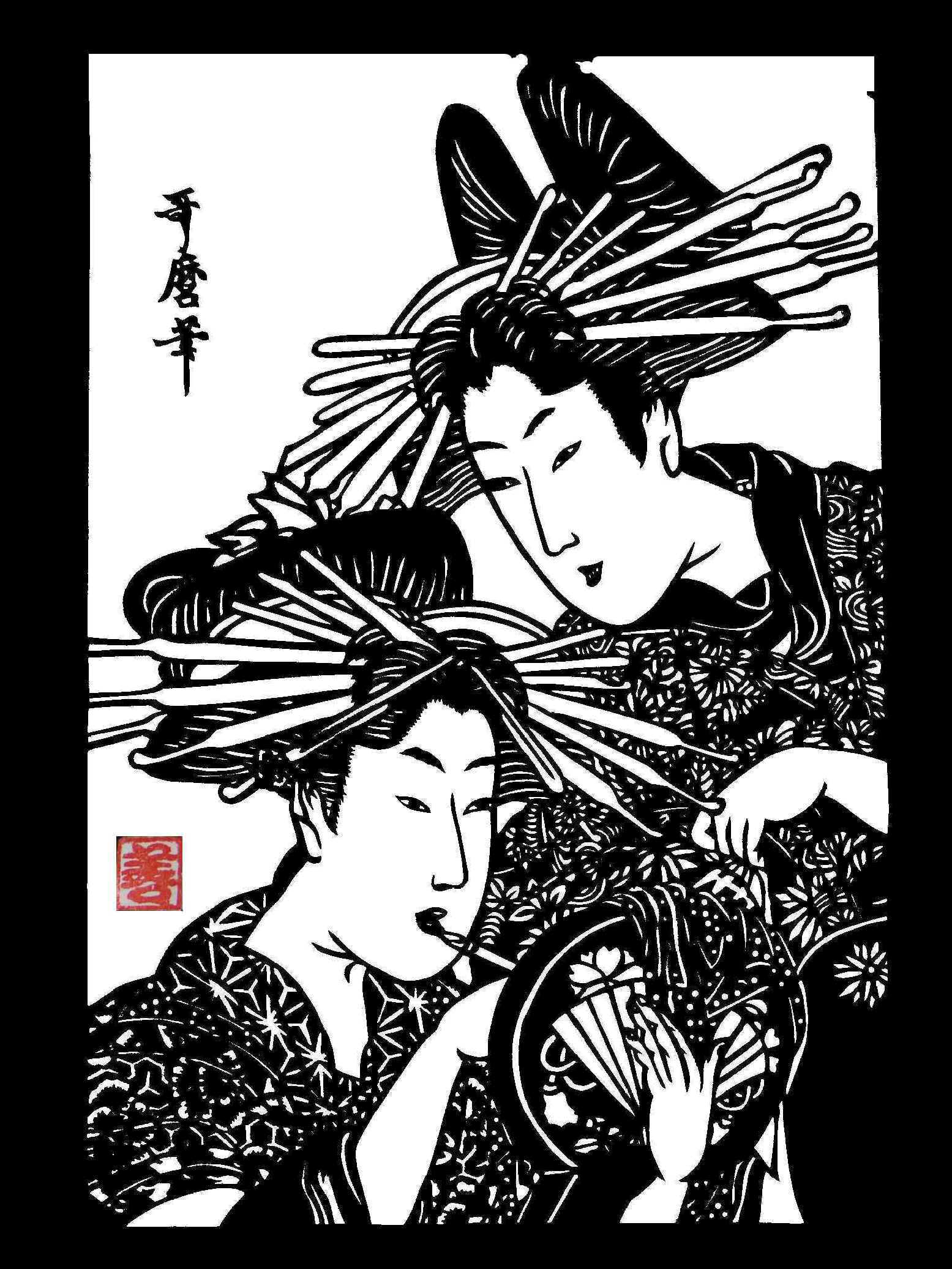 浮世絵☆扇屋内瀧川